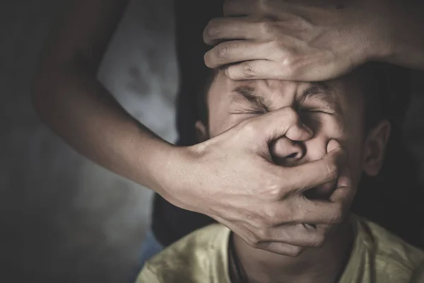 Violencia Infantil Concepto Abuso Cese Violencia Los Niños Maltratados Violaciones — Foto de Stock