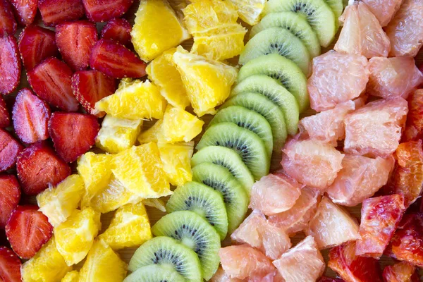 Concepto Alimentación Saludable Fondo Frutas Coloridas —  Fotos de Stock