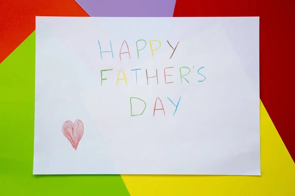 Happy Father Day Inscription Color Background — стоковое фото