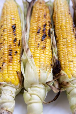 Lezzetli ızgara Mısır, yakın çekim. 