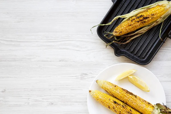 Izgara Mısır, üstten görünüm. Kopya alanı.