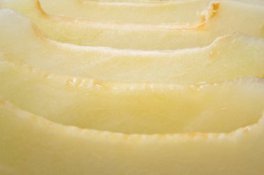 Kavun dilimli, yan görüntüleyin. Yakın çekim. 