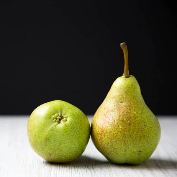 Two Tasty Pears Side View Close Royalty Free Stock Photos