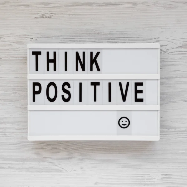 'Think positive' words on a modern board, clipboard with blank s — Stock Photo, Image