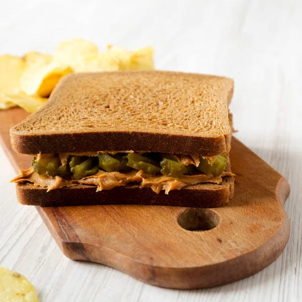 Peanut Butter Pickle Sandwich Stock Fotografie Royalty Free Peanut Butter Pickle Sandwich Obrazky Depositphotos