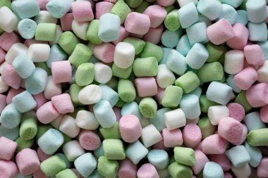 Meyve Renkli Gökkuşağı Şekerlemeleri, üst manzara.