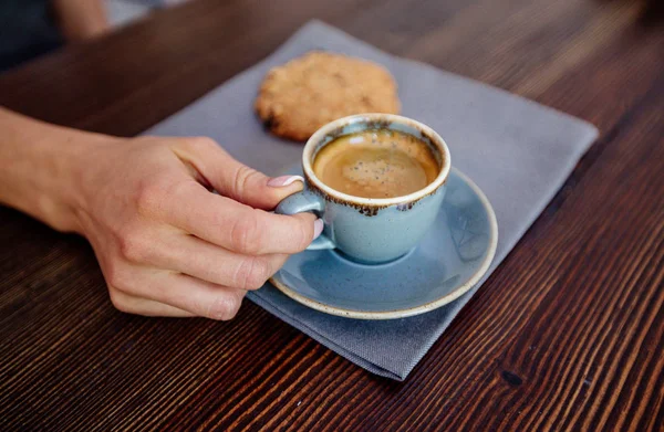 Taza de café y galletas. — Foto de Stock