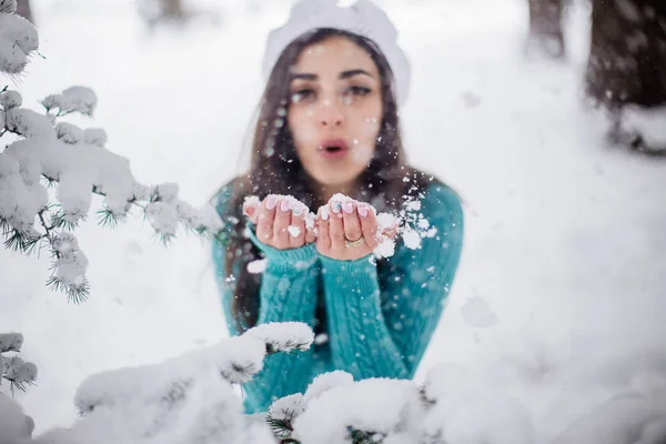 Snowgirl portrait — 스톡 사진