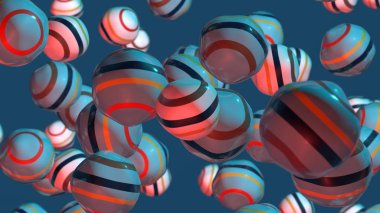 Renkli arka plan üzerinde çizgili parçacıklar