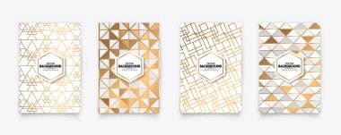 Modern altın geometrik süsleme desen doku arka plan