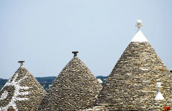 Trulli Alberobello Dorp Rione Monti Provincie Bari Puglia Italië Europa — Stockfoto