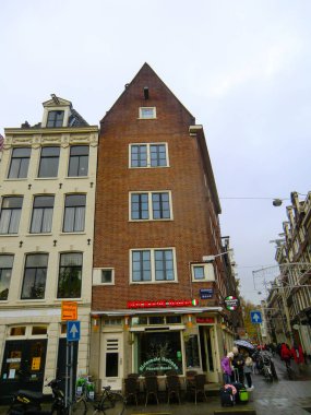 Hollanda evleri, kanal, Amsterdam, Hollanda, Hollanda, Avrupa