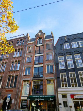 Hollanda evleri, kanal, Amsterdam, Hollanda, Hollanda, Avrupa