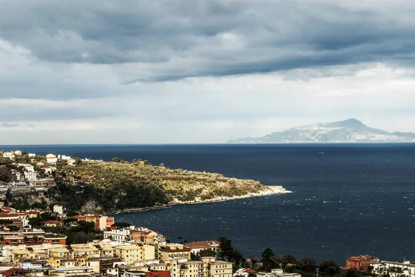 Amalfikust Italië Campanië Sorrento Landschap Uitzicht Vanaf Kust Reizen Stad — Stockfoto