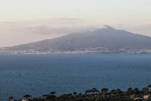 Kust Van Amalfi Italië Campania Sorrento Landschap Uitzicht Vanaf Kust — Stockfoto