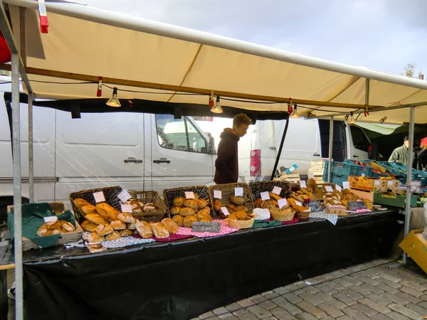 Amsterdam Open Market Bred Stalls Amsterdã Holanda Holanda Europa — Fotografia de Stock