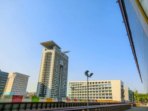 Rome Eur Skyscraper Surrounding Area Euroma2 Shopping Mall Lazio Italy — Stock Photo, Image