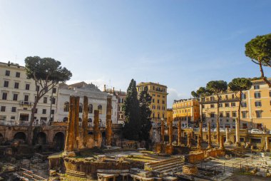 Roma'daki Largo Arjantin arkeolojik alanı, Lazio, İtalya, Avrupa