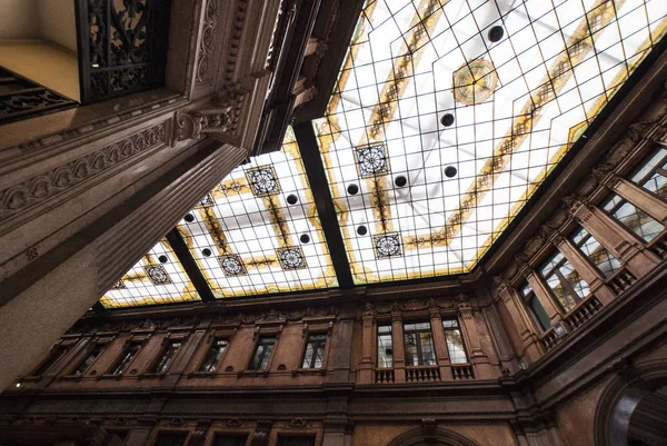 Del Corso Galleria Alberto Sordi Cam Vitral Çatı Mall Roma — Stok fotoğraf