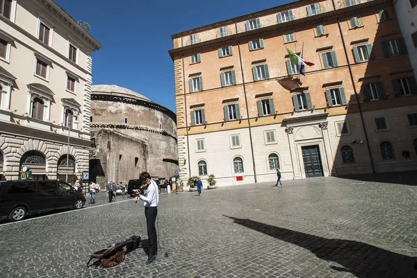 Violinist Spelar Piazza Della Minerva Rom Lazio Italien — Stockfoto