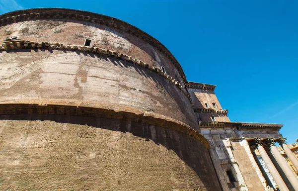 Vista Lateral Panteão Italiano Rotonda Construído Por Volta 118 125 — Fotografia de Stock