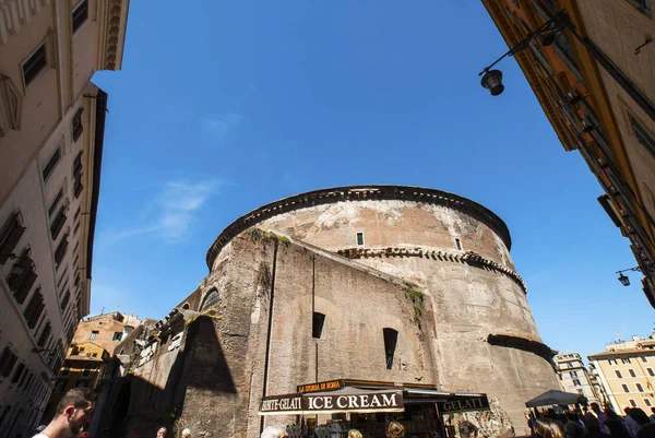 Lateral Över Pantheon Italienska Rotonda Byggd Runt 118 125 Sedan — Stockfoto