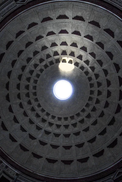 Pantheon Dome Interior Oculus Vedere Jos Roma Italia — Fotografie, imagine de stoc