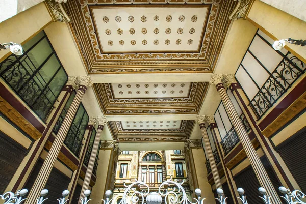 Cour Décorée Peinte Palais Sciarra Galleria Sciarra Art Nouveau Rome — Photo