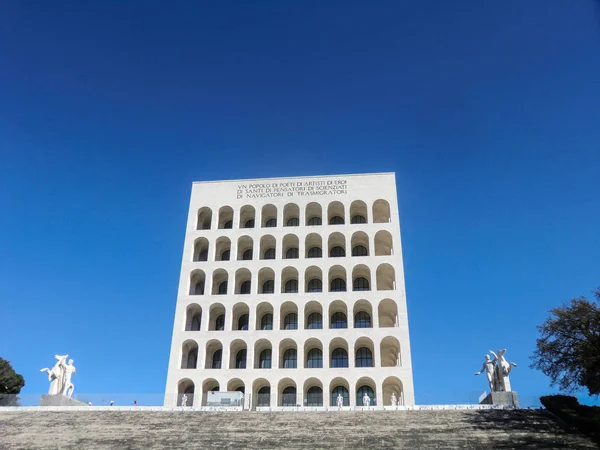 Roma Palazzo Della Civilta Italiana Colosseo Quadrato Eur Expo Itália — Fotografia de Stock