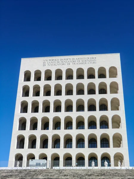 Roma Palazzo Della Civilta Italiana Colosseo Quadrato Eur Expo Itália — Fotografia de Stock