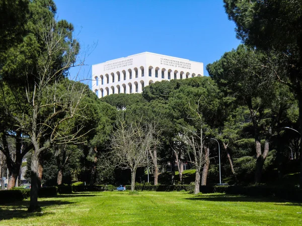 Rom Palazzo Della Civilta Italiana Colosseo Quadrato Eur Expo Italien — Stockfoto