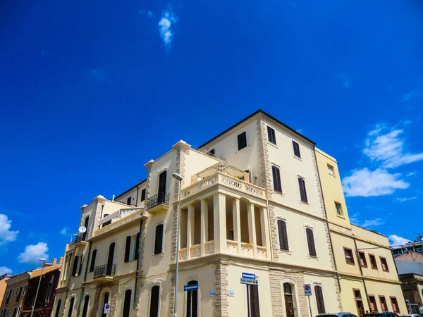 Edificio Residencial Aerea Central Alghero Cerdeña Italia — Foto de Stock