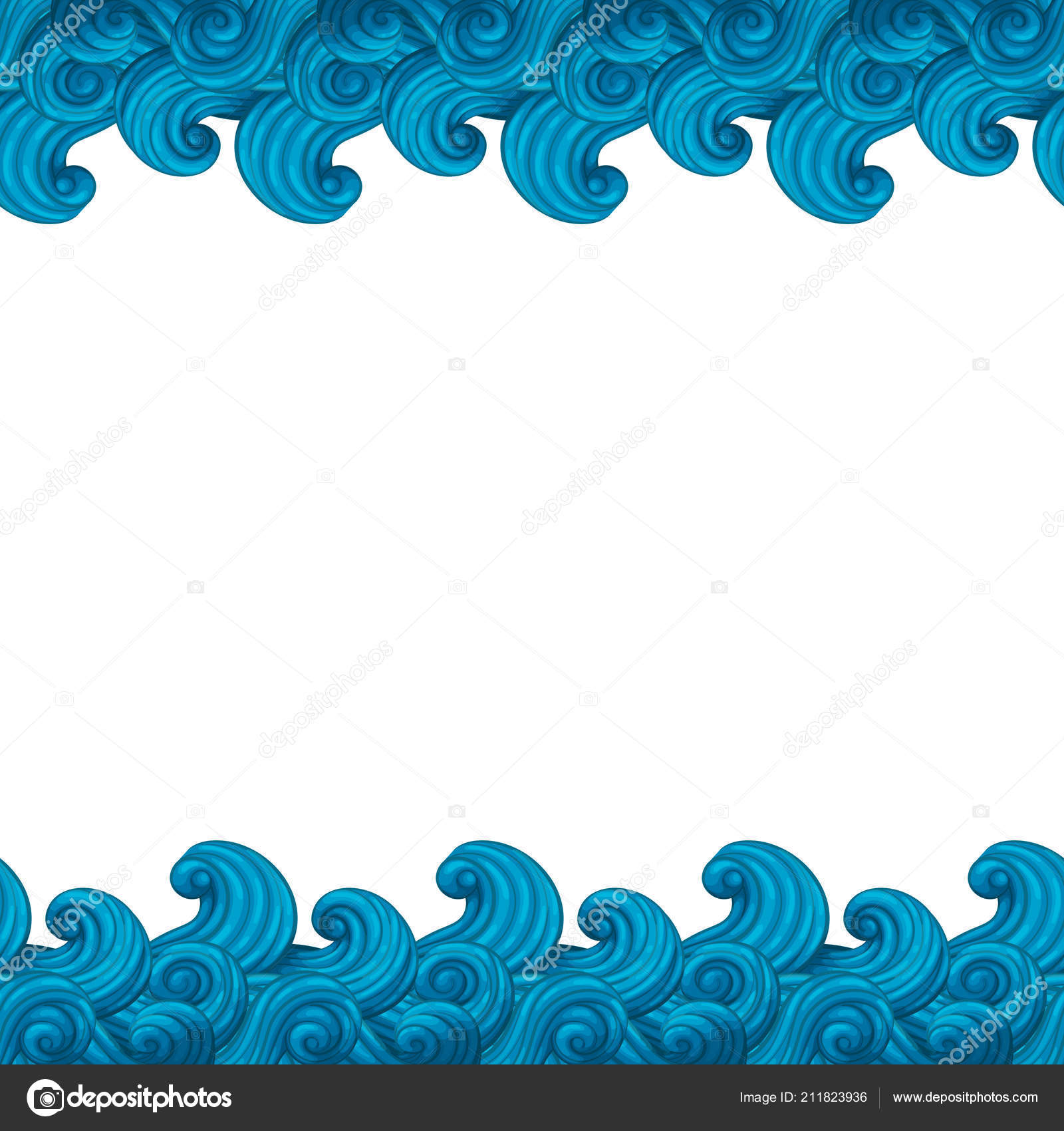 Vector Seamless Border Marine Background Greeting Card Leaflet Banner  Design Stock Vector by ©JudgeBat 211823936, image size:1600x1700