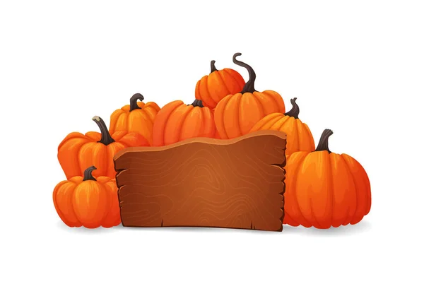 Autunno Vettoriale Ringraziamento Halloween Bandiera Del Raccolto Segno Modello Design — Vettoriale Stock