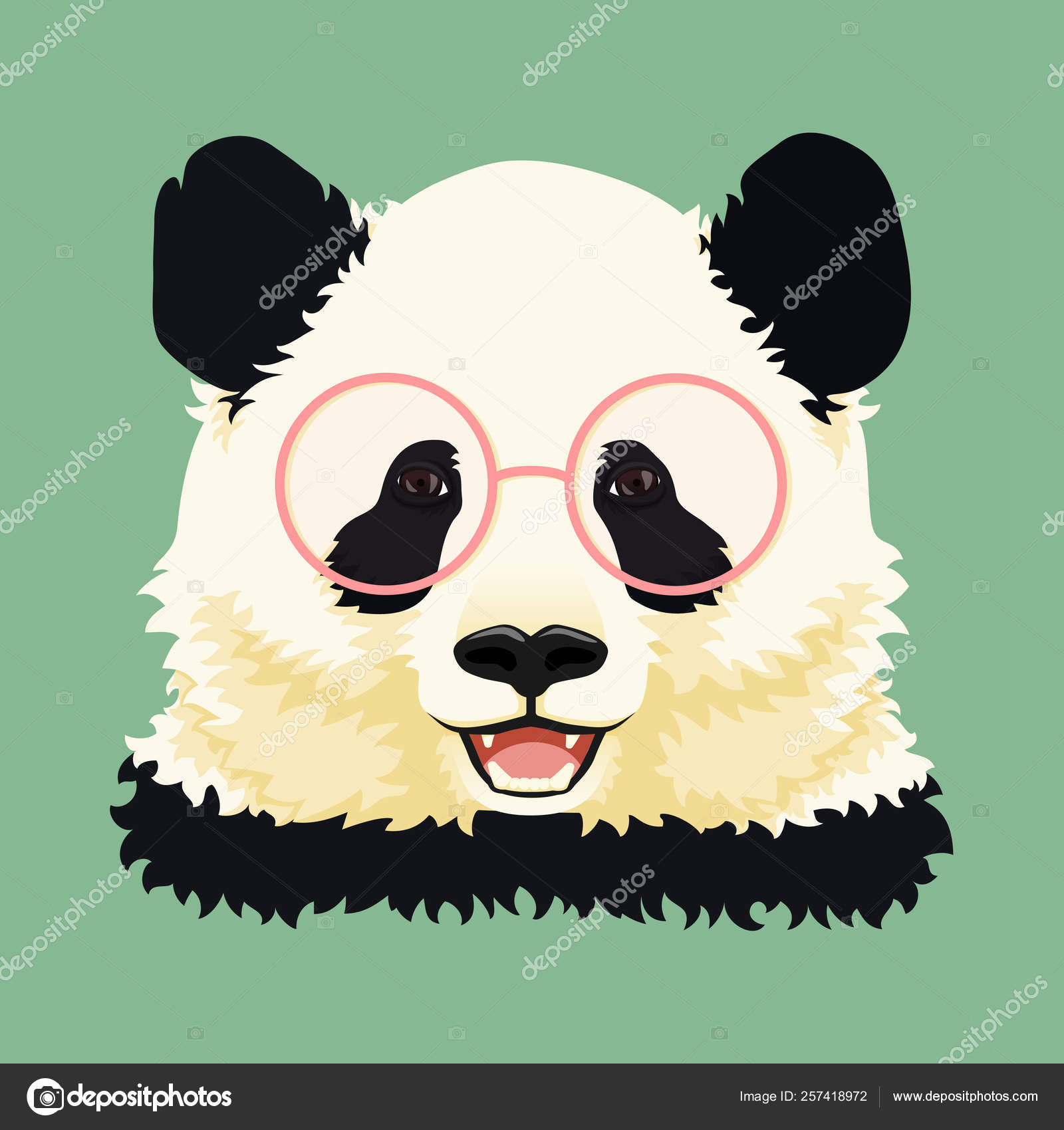 O Urso Panda Gigante Engraçado Bonito Dos Desenhos Animados