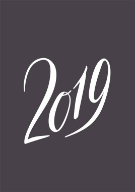 2019 için yazı takvim. A4 formatı.