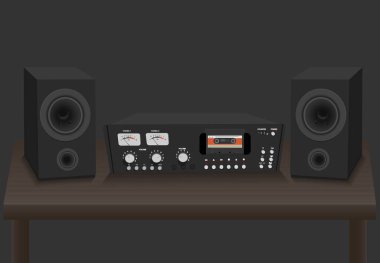 Vintage Retro müzik kaset çalar