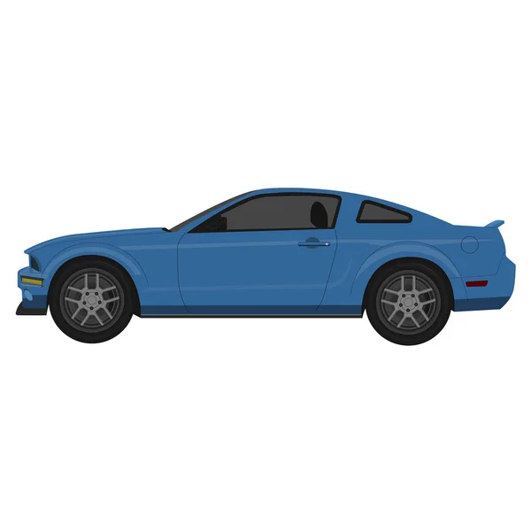 Kék Klasszikus Amerikai Muscle Car Vektor Kép — Stock Vector