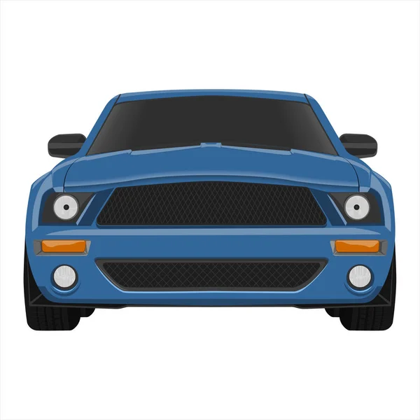 Mavi klasik Amerikan arabası vektör görüntü