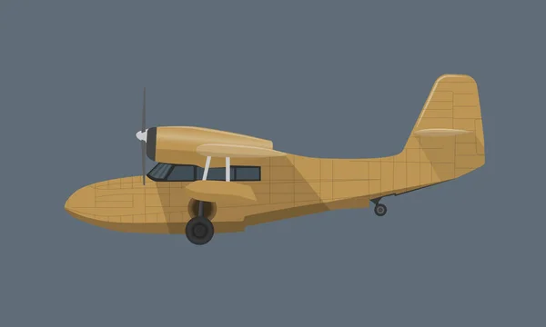 Amerikan uçan tekne amfibik uçak uçak yan kurtarmak. Vektör görüntü