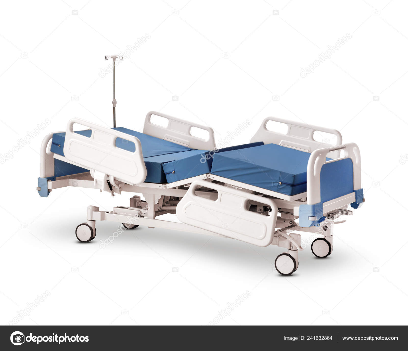 Mobile Hospital Bed White Background Medical Equipment Technology