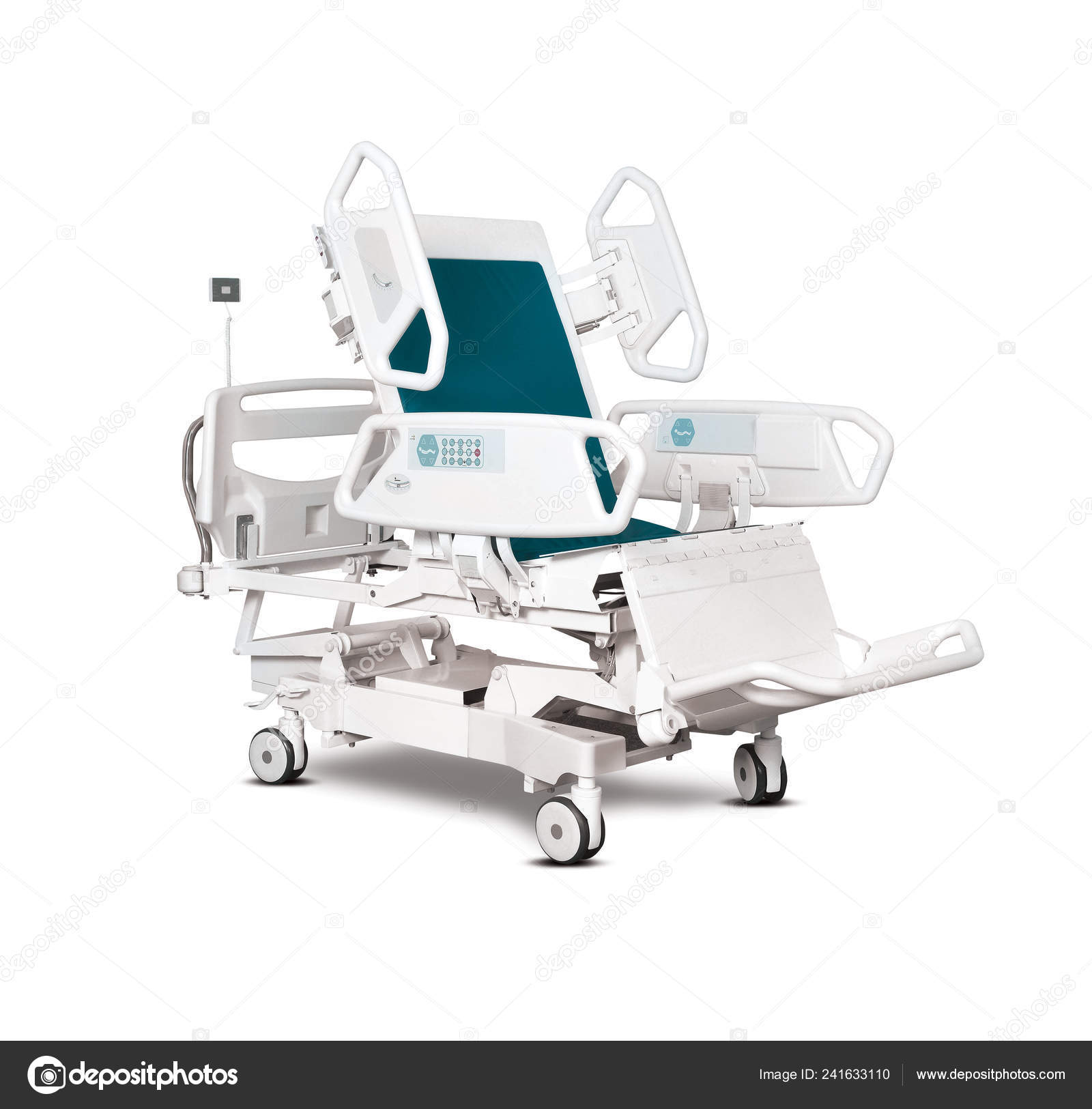 Mobile Hospital Bed White Background Medical Equipment Technology Medical  Hospital Stock Photo by ©Hippo1971 241633110