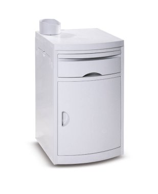 Mobil tıbbi Komidin, beyaz arka plan üzerinde izole. Sağlık ve hastane hizmetlerinin tıbbi Equipment.Technology. arka plan, nesneleri, kopya alanı, görüntü illüstrasyon.