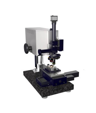Laboratuvar mikroskop araştırma, beyaz arka plan üzerinde izole
