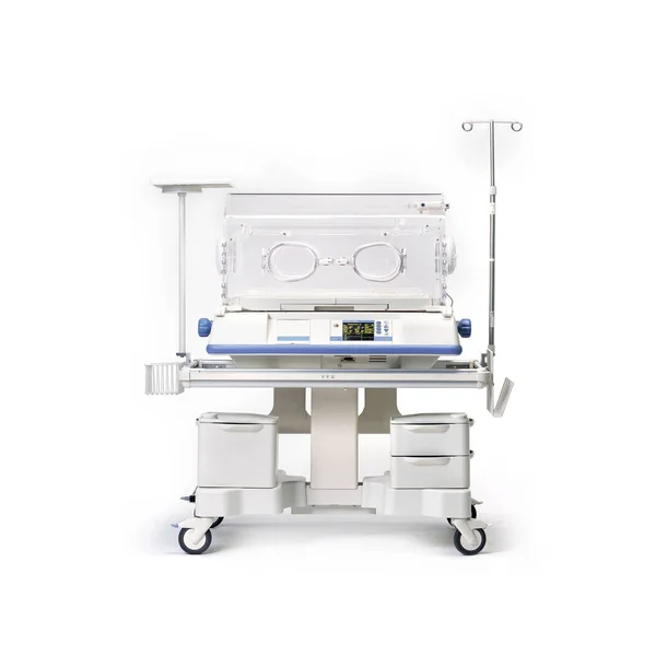 Neonatal Infant Incubator Isolated White Background Medical Equipment — Stock Photo, Image