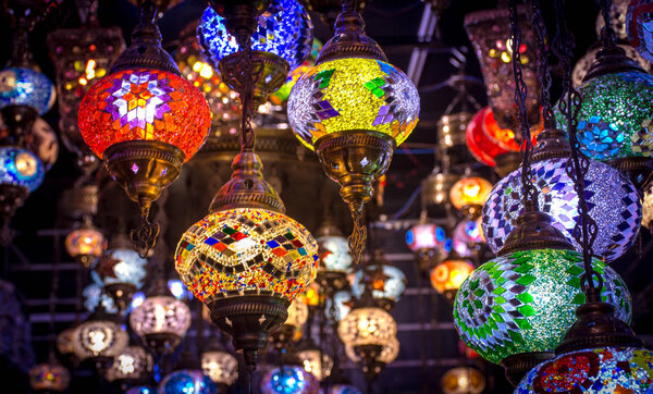 Traditional Turkish Light Lamps - Shot from Dubai Spice Souk