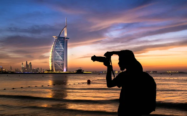 Célèbre hôtel sept étoiles Burj Al Arab Dubai — Photo