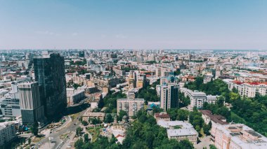 Alışveriş Merkezi Gulliver. 28 Haziran 2017. Kiev. Ukrayna. Binaların havadan görünümü. Megapolis.
