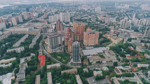 Kiev Ucrânia Julho 2017 Complexo Residencial Horizonte Vista Aérea Construção — Fotografia de Stock