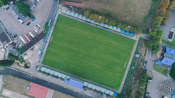 キエフ ウクライナ 2017 Bannikov スタジアム フットボール場です 航空写真ビュー — ストック写真